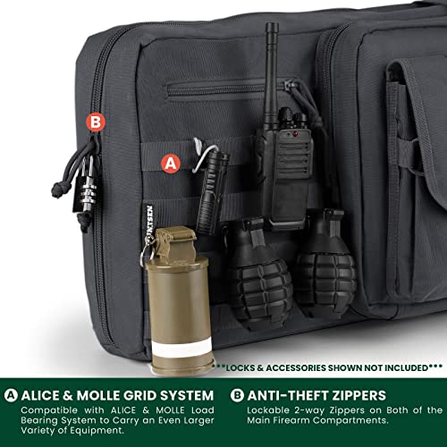 HUNTSEN Double Long Gun Bag American Classic Tactical Soft Pistol Rifle