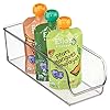 iDesign-56830-Cupboard-Storage-Box-Small-and-Slim-Plastic-Kitchen-Organiser-for-Fridge-and-Pantry-Fridge-Storage-Bin-for-Food-Drinks-and-Condiments-Clear iDesign Fridge Organiser, Stackable Storage Container , Small BPA-free Clear Drawer Organizer for Kitchen, Fridge and…