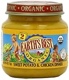 Earth's Best Organic Baby Food, Sweet Potato & Chicken Dinner, 4 Ounce (Pack of 12)