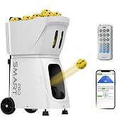 PUSUN Smart Pro Pickleball Machine with App &amp; Remote Control, Internal Oscillation, 28 Landing Points, 10 Training Modes, 12-75 MPH, 85+ Ball Capacity, 4-6H Battery