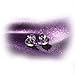 Yonger Fashion Simple Earring Women Lady Pearl Purple Heart Crystal Jewelry Stud Gift Silver Stud Jewelry Accessories