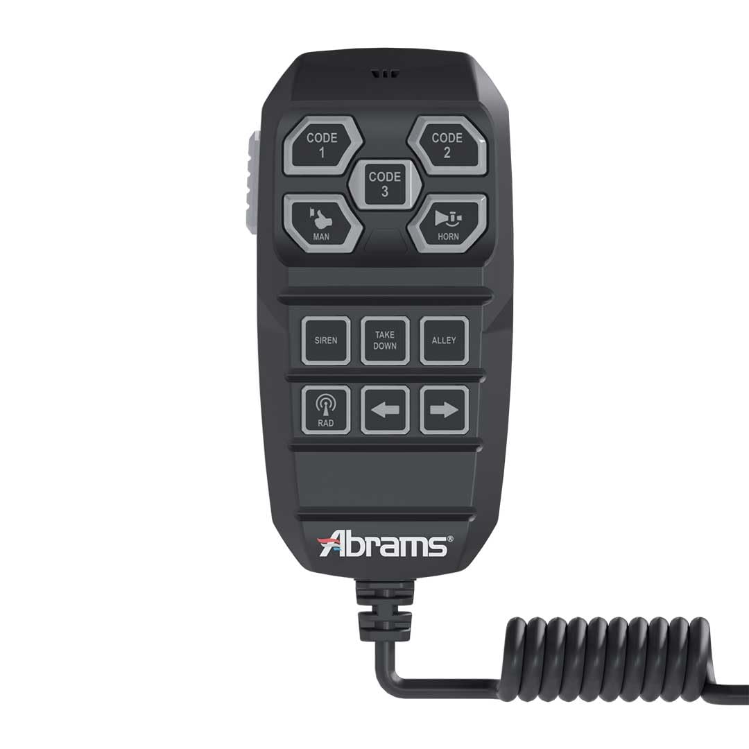 Abrams Logic 1100 Programmable Handheld Siren System & Light Controller for Fire Truck ATV UTV POV Police Car Siren PA System 100W Emergency Sirens for Vehicles