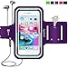 smartlle Arm Phone Holder for Running, Armband Cellphone for iPhone 15 14 13 12 11 Pro Max/XR/8 7 6s Plus, Galaxy A/S/Note Up to 6.9’’, for Exercise Gym Fitness Sports Gear-Purple