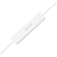 Chanzon 10pcs 10W Ceramic Cement Resistor 1 Ω ohm ±5% Tolerance Wirewound Induction 1R