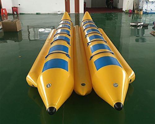 JYNselling 8 Person Inflatable Banana Boat Raft Boat Towable Tube Float Fish Hunter PVC + Free Blower (220V EU/UK/AU plug)