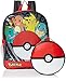 Pokemon Boys' Pocket 15 Inch Backpack with Lunch Kit, Red, 15