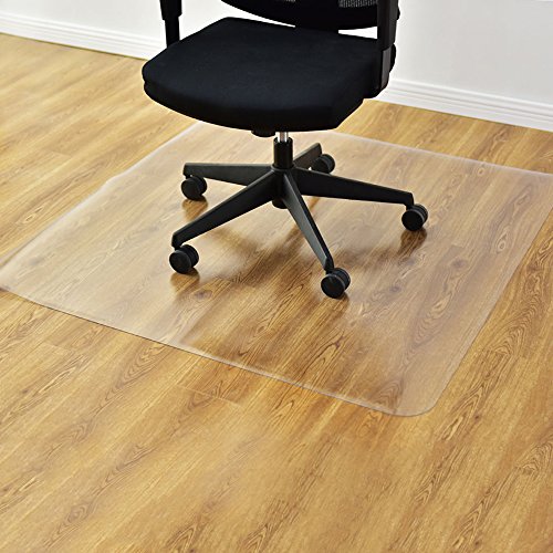 Azadx Office/Home Desk Chair Mat PVC Dull Polish Chairmat Protection Floor Mat 36" X 48" for Hard Floors ,Multi-purpose Floor Protector,Transparent (48" X 48" Rectangle) - Thumbnail 7