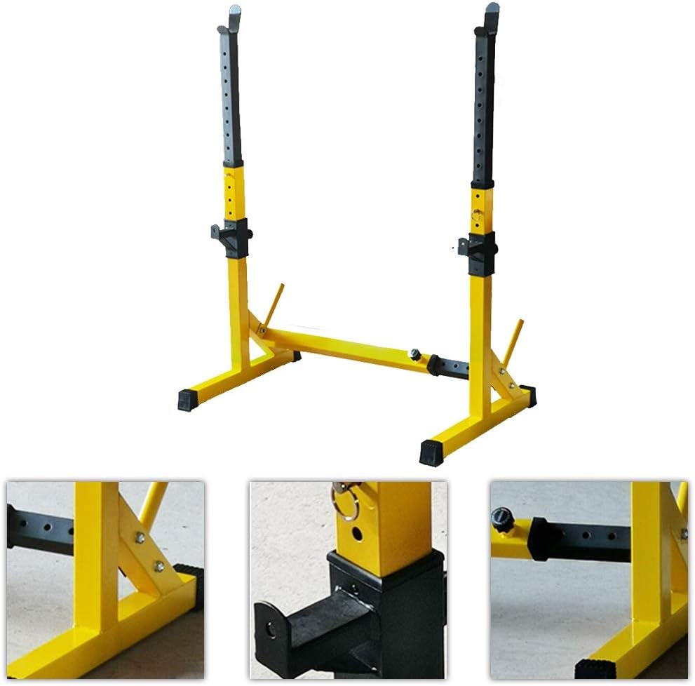 Squat rack Fitness Siamese Adjustable Bench Press Barbell Rack Environmentally Friendly Barbell Rack Men's Multifunctional Barbell Stand Bench Press Weight Racks