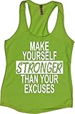 Orange Arrow Women's Stronger Than Your Excuses Racerback Tank