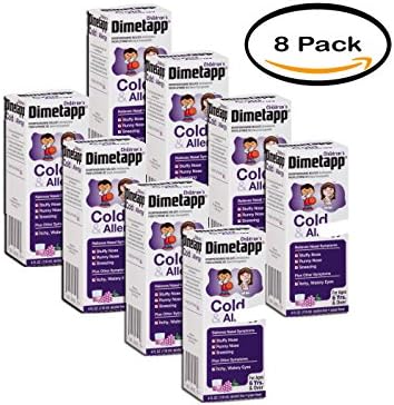 PACK OF 8 - Children's Dimetapp Cold & Allergy Grape Flavor, 4.0 FL OZ