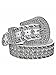 Luxury Divas Rhinestone Studded Western Belt For Women