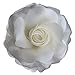 Sara Monica Flower Hair Clip and Pin: Snow Rose: Made in the USA (Ivory)