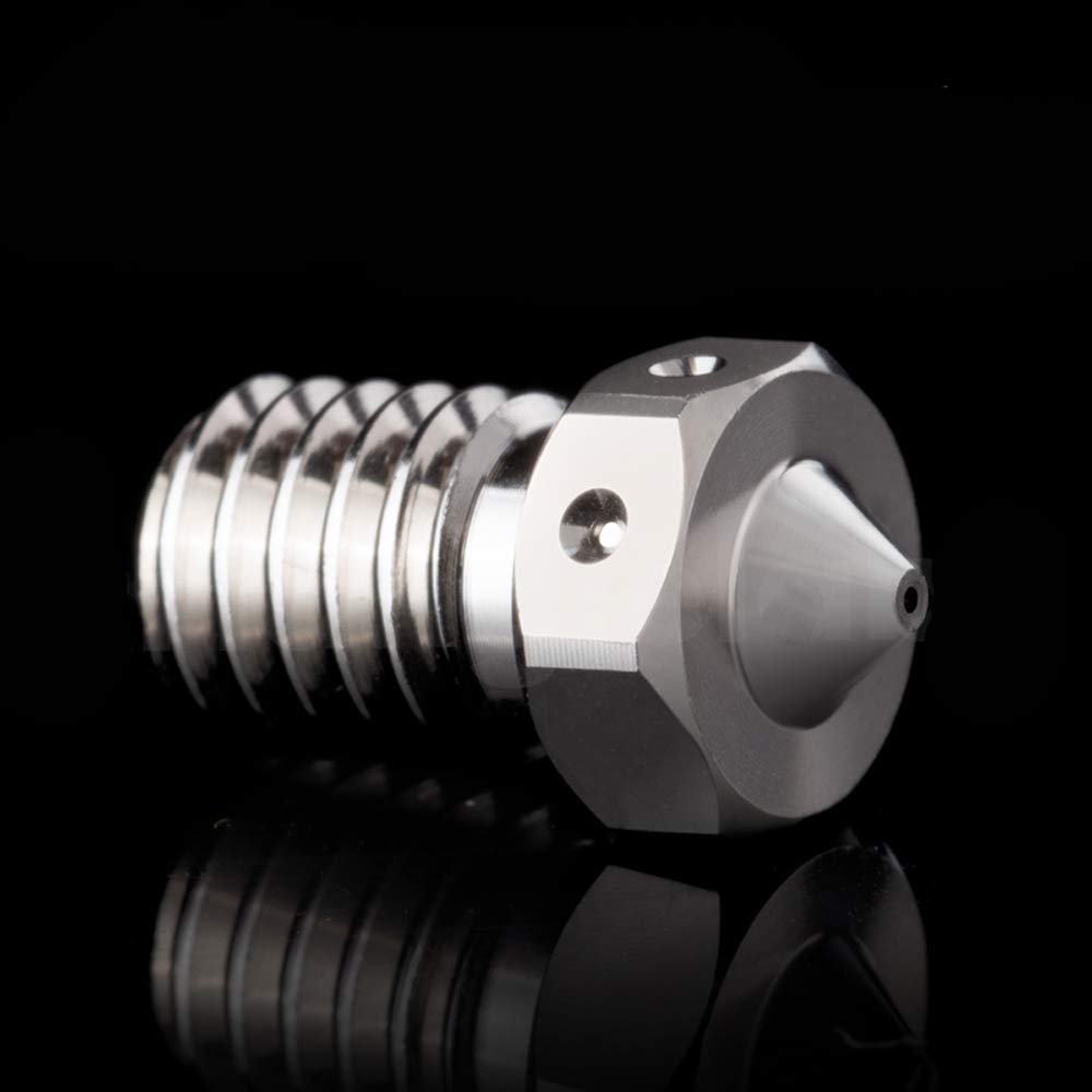 1pc M6 Plated Copper Nozzle 0.4mm Non-Stick High Temperature Compatible with V6 hotend Anycubic Chiron MEGA S/Zero 2.0 / Prusa I3 MK3S Prusa Mini Mini+ BLV Cube 3D Printer (0.4mm)