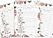 Bridal Shower Games (25 Pack) Emoji Pictionary Games- for Engagement, Wedding and Bachelorette Party. Elegant GOLD and FLORAL Designs for Adult, Co-ed, Men, Women, Couples (PINK FLORAL)
