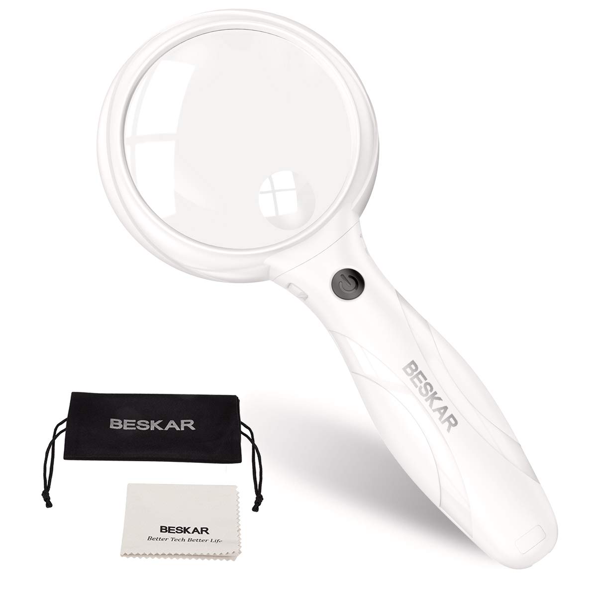 Magnifying Glass 3X 6X Aspheric Multifocal Lens Set,LED Light with USB Charging .Best Magnifier for Reading Books,Jewelry, Map & Low Vision or Seniors Macular Degeneration.