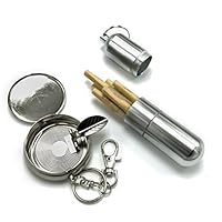 Trusted Buddy Portable Waterproof Cigarette Capsule with Bonus Circular Ashtray