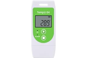 Tzone Digital USB Temperature Data Logger with Auto PDF/CSV Report Temp Recorder,Reusable Thermometer Logger 32000 Points,Tem