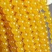 MJDCB Natural Yellow Jade Round Loose Beads for Jewelry Making DIY Bracelet Necklace (10mm)