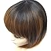 MERISIHAIR Short Bob Hair Wigs Synthetic Colorful Cosplay Daily Party Straight Wig with Flat Bangs Heat Resistant for Women Natural As Real Hair (Black to reddish brown)