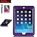iPad Air 2 Case, TabPow Purple Rugged Triple-Layer Shock-Resistant Drop Proof Defender Case Cover with Kickstand for Apple iPad Air 2 with Retina Display/iPad 6
