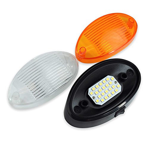 LED RV Exterior Porch Utility Light Oval 12v 300 Lumen Lighting Fixture