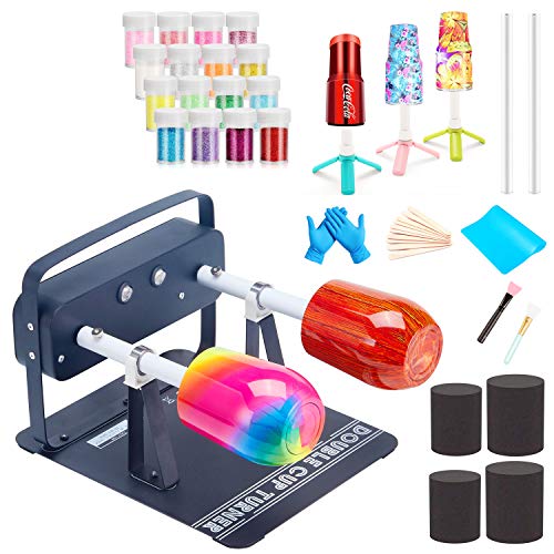 WAQONUY Double Cup Turner for Crafts Tumbler Metal Rotating Spinner