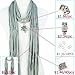 DIY Scarf Accessories, Grey Jewelry Scarf, Necklace Pashmina