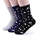 Womens Real Space Neon Socks (Crew 4 pairs) EJ 14