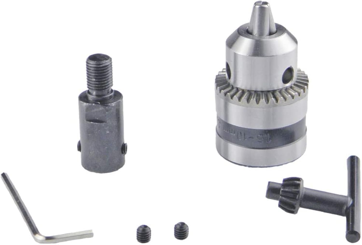 CHANCS Drill Chuck Threaded Self-Locking 1.5-10MM 3/8-24UNF Handheld Hand Drill 6MM Bore Fine Thread Connecting Rod SetElectric Drill Chuck Adapter DIY Drill Electric Chuck