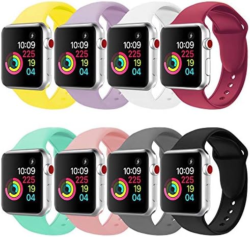 Winso Sport Band Compatible for Apple Watch 38mm 42mm, Soft Silicone Strap Replacement for Smart iWatch Bands Series 3,Series 2,Series 1 All Models