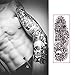 Adecco LLC 8 Sheets Full Arm Temporary Tattoos, Extra Large Fake Tattoos For Men and Women, Waterproof Body Art Stickers 19