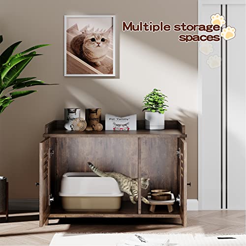 Logianis Litter Box Enclosure Cat Litter Box Furniture Hidden with