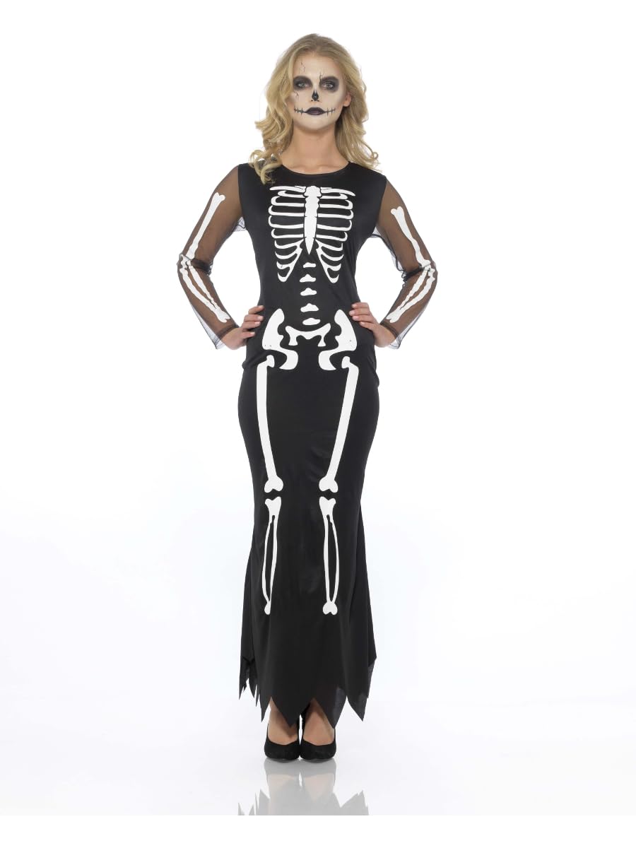 Karnivalcostumes Women's Halloween Skeleton Dress