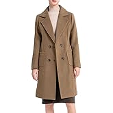 Minibee Women's Trench Coats Winter Wool Peacoat Warm Double Breasted Pea Coat Lapel Jacket Outwear