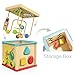 TOP BRIGHT Toys for 1 Year Old Boy and Girl Birthday Gifts, Activity Cube Wooden Educational Toys for One Year Old Bead Maze Shape Sorter