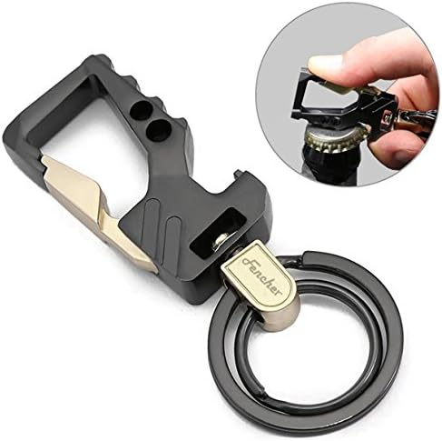 Fencher key chain bottle opener with (2 Extra key rings and Gift Box) heavy duty car keychain for Man and Women