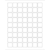 ChromaLabel 1 x 1 Inch Printable Labels, White Custom Stickers, Printable Sticker Paper, Permanent Adhesive Label Sheets - 63 Label Sticker per Sheet