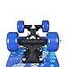 ToyerBee My First Toy Skateboards for 3-5 Year Old Kids - 17 Inch Mini Wooden Complete Skateboards for Beginners with Skull Design by
