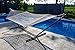 Vivere 15' Sturdy and Durable Powder Coated Steel Heavy Duty 3-Beam Hammock Stand - Black - 450 lb Weight Capacity