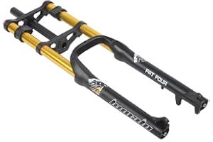 Syvrac Bike Suspension Fork 26" for Mountain Bike DH Air Double Shoulder Downhill Rappelling Shock Absorber Straight Tube Ultralight Bicycle Shock Absorber Rebound Adjust