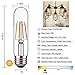 Dimmable T10 LED Bulbs,Tubular Edison Style LED Filament Bulb,4W T10 Vintage Led Light Bulb, E26 Medium Base, 2700K Warm White,400Lm,Clear Glass Cover, 6Pack