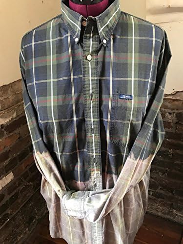 CHAPS Ralph Lauren Ombre Bleached Long Sleeve Button up shirt