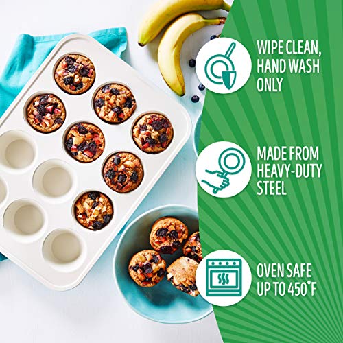 GreenLife Bakeware Healthy Ceramic Nonstick, 12 Piece Baking Set with