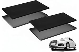 Uiifan 2 Set 47 x 29.3 x 1.6 Inch Oil Drip Pan with Thickened No Splatter Pad for Under Car Extra Large Oil Drip Tray for Automotive Garage Machinery Supplies