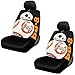 BB-8 Robot Star Wars Lucasfilm LTD Disney Auto Car Truck SUV Vehicle Low Back Front Bucket Seat Cover - Pair