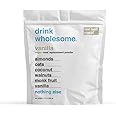 Drink Wholesome Vegan Vanilla Meal Replacement Powder | For Sensitive Stomachs | Gut Friendly | No Artificial Sweeteners | No Sucralose | No Stevia | Low Sodium | Paleo | Safe For Kids & Seniors