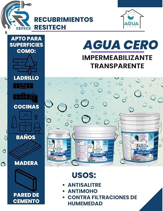 Sellador Transparente Impermeabilizante, 4 Litros Agua Cero, Impermeabilizante para Techo, Reparación de Recubrimiento, Sellador de grietas Aislante Lluvia, Cero Fugas