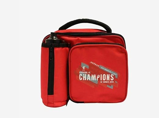 football lunch bag and bottle