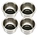 Amarine Made Pack of 4 Stainless Steel Cup Drink Holder with Drain Marine Boat Rv Camper