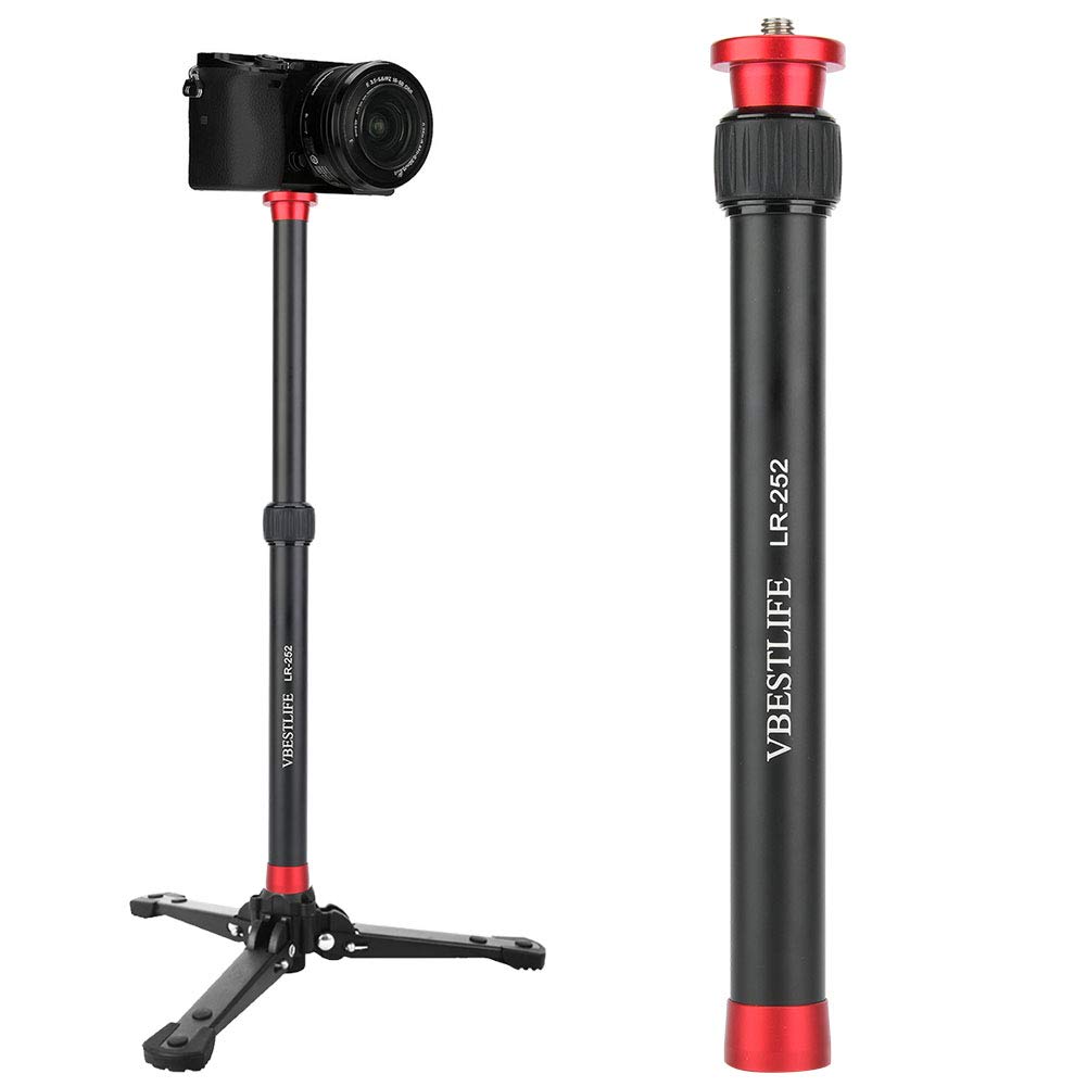 Desktop Tripod Extension Rod, LR-252 Adjustable 2 Sections Extendable 10.4in-17.3in Aluminum Alloy, with 1/4in and 3/8in Screw Interface, Suitable for Selfies, Photography, Video